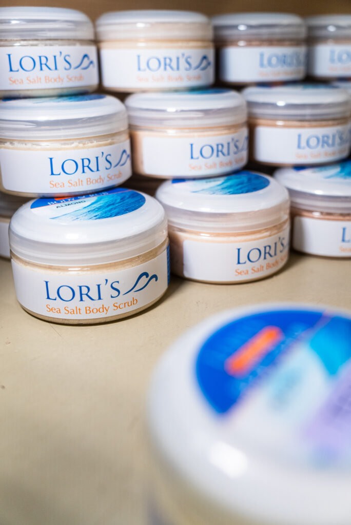 Lori's face creams and lotions in jars